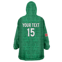 Custom Morocco Football Wearable Blanket Hoodie Sir Sir Sir