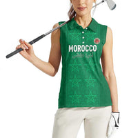 Custom Morocco Football Women Sleeveless Polo Shirt Sir Sir Sir
