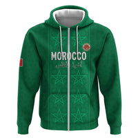 Custom Morocco Football Zip Hoodie Sir Sir Sir
