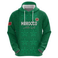 Custom Morocco Football Zip Hoodie Sir Sir Sir