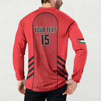 Custom Jordan Football 2026 Button Sweatshirt Desert Falcons Rising - Red