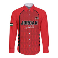 Custom Jordan Football 2026 Long Sleeve Button Shirt Desert Falcons Rising - Red