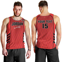 Custom Jordan Football 2026 Men Tank Top Desert Falcons Rising - Red
