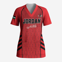 Custom Jordan Football 2026 Scrub Top Desert Falcons Rising - Red