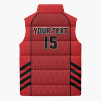 Custom Jordan Football 2026 Sleeveless Puffer Jacket Desert Falcons Rising - Red