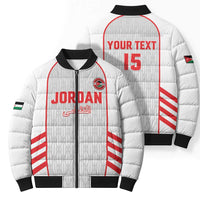 Custom Jordan Football 2026 Bomber Puffer Jacket Desert Falcons Rising - White