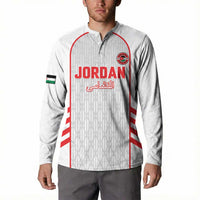 Custom Jordan Football 2026 Button Sweatshirt Desert Falcons Rising - White