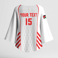 Custom Jordan Football 2026 Kimono Sleeve Blouse Desert Falcons Rising - White