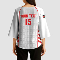 Custom Jordan Football 2026 Kimono Sleeve Blouse Desert Falcons Rising - White