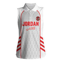 Custom Jordan Football 2026 Women Sleeveless Polo Shirt Desert Falcons Rising - White