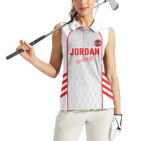 Custom Jordan Football 2026 Women Sleeveless Polo Shirt Desert Falcons Rising - White