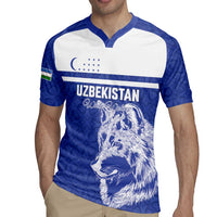 Custom Uzbekistan Football 2026 Rugby Jersey White Wolves Rising
