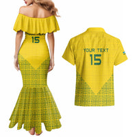 Custom Rwanda Football Couples Matching Mermaid Dress and Hawaiian Shirt Amavubi Oyeee!