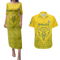 Custom Rwanda Football Couples Matching Puletasi and Hawaiian Shirt Amavubi Oyeee!