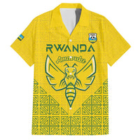 Custom Rwanda Football Family Matching Off Shoulder Maxi Dress and Hawaiian Shirt Amavubi Oyeee!