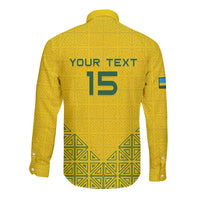 Custom Rwanda Football Long Sleeve Button Shirt Amavubi Oyeee!