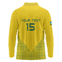 Custom Rwanda Football Long Sleeve Polo Shirt Amavubi Oyeee!