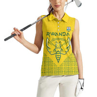 Custom Rwanda Football Women Sleeveless Polo Shirt Amavubi Oyeee!