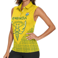 Custom Rwanda Football Women Sleeveless Polo Shirt Amavubi Oyeee!