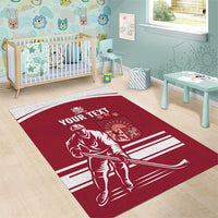 Custom Latvia Hockey Area Rug Latvija Latvija