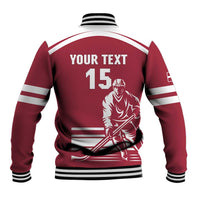 Custom Latvia Hockey Baseball Jacket Latvija Latvija
