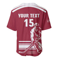 Custom Latvia Hockey Baseball Jersey Latvija Latvija