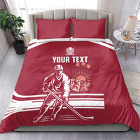 Custom Latvia Hockey Bedding Set Latvija Latvija