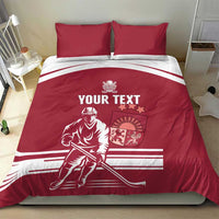 Custom Latvia Hockey Bedding Set Latvija Latvija
