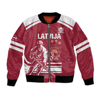 Custom Latvia Hockey Bomber Jacket Latvija Latvija