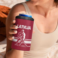 Custom Latvia Hockey 4 in 1 Can Cooler Tumbler Latvija Latvija