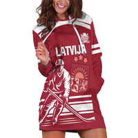 Custom Latvia Hockey Hoodie Dress Latvija Latvija