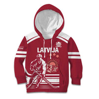 Custom Latvia Hockey Kid Hoodie Latvija Latvija