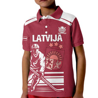 Custom Latvia Hockey Kid Polo Shirt Latvija Latvija