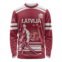 Custom Latvia Hockey Long Sleeve Shirt Latvija Latvija