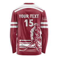 Custom Latvia Hockey Long Sleeve Shirt Latvija Latvija
