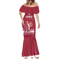 Custom Latvia Hockey Mermaid Dress Latvija Latvija