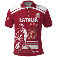 Custom Latvia Hockey Polo Shirt Latvija Latvija