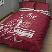 Custom Latvia Hockey Quilt Bed Set Latvija Latvija
