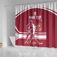 Custom Latvia Hockey Shower Curtain Latvija Latvija