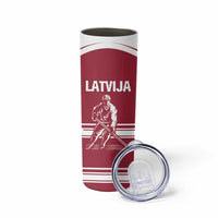 Custom Latvia Hockey Skinny Tumbler Latvija Latvija