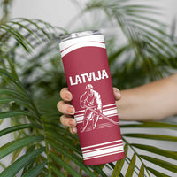 Custom Latvia Hockey Skinny Tumbler Latvija Latvija
