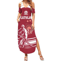 Custom Latvia Hockey Summer Maxi Dress Latvija Latvija