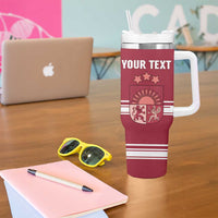Custom Latvia Hockey Tumbler With Handle Latvija Latvija