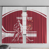 Custom Latvia Hockey Window Curtain Latvija Latvija