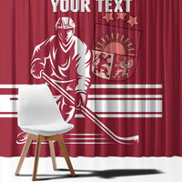 Custom Latvia Hockey Window Curtain Latvija Latvija