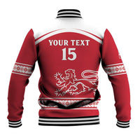 Custom Denmark Hockey Baseball Jacket Come On Danish Lions