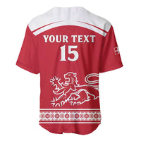 Custom Denmark Hockey Baseball Jersey Come On Danish Lions