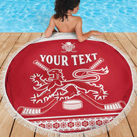 Custom Denmark Hockey Beach Blanket Come On Danish Lions