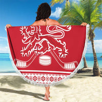 Custom Denmark Hockey Beach Blanket Come On Danish Lions