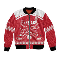Custom Denmark Hockey Bomber Jacket Come On Danish Lions